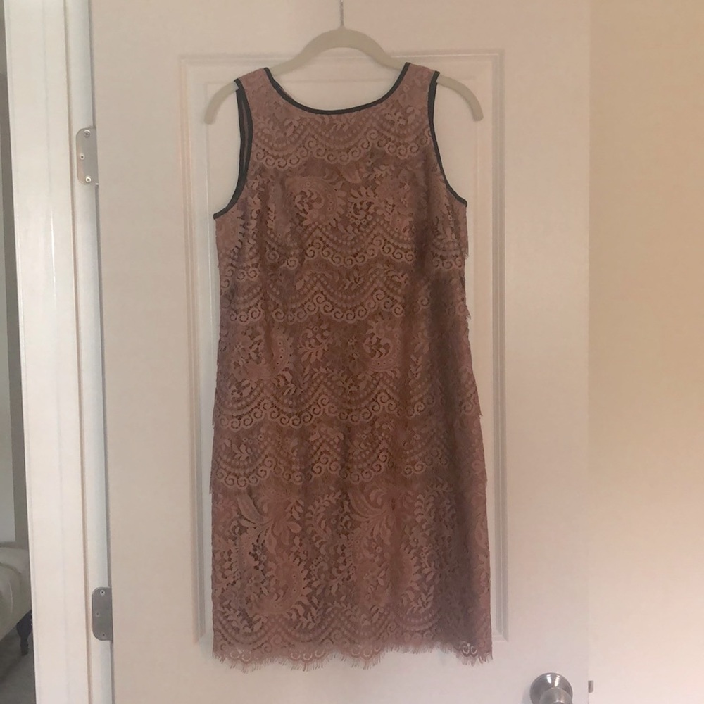 Blush pink lace Loft Dress size 2